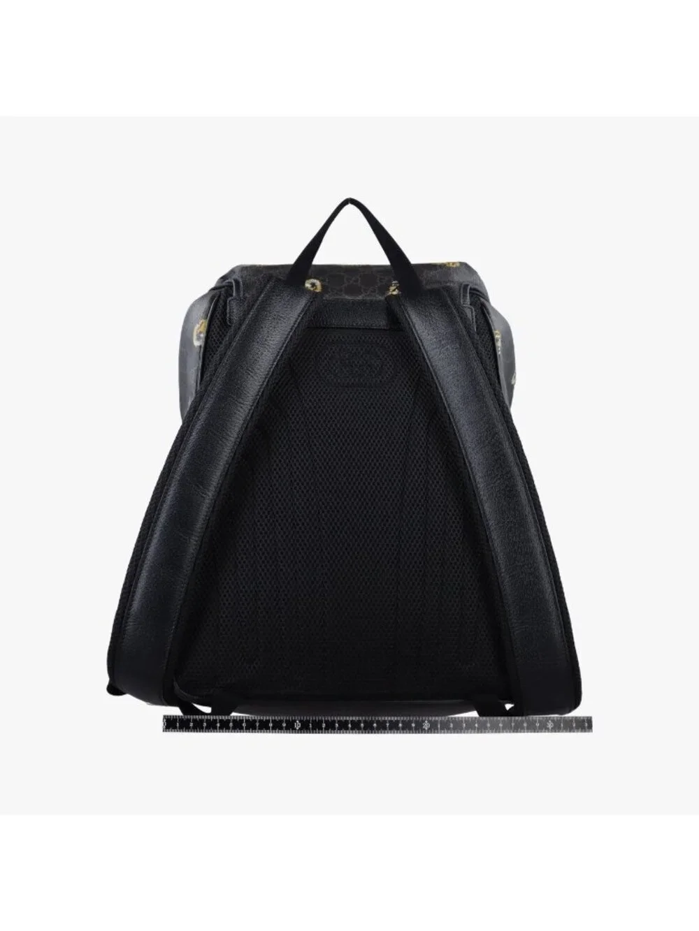 Gucci Interlocking Black GG Supreme Canvas Leather Backpack